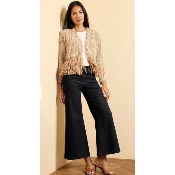 Nic+Zoe Iconic Cork Fringe Knit Jacket L - Picture 3 of 11